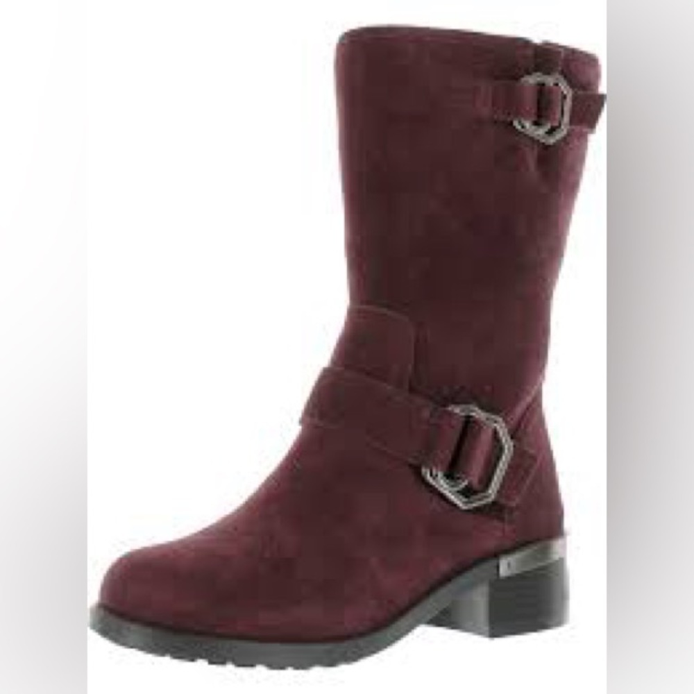 NIB Vince Camuto Women’s Wadelyn Leather Round Toe Mid-Calf Boot, Red - 6.5